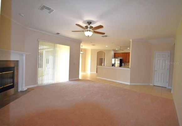 Empty room, Fireplace, Interior, Kitchen, Recessed Lighting