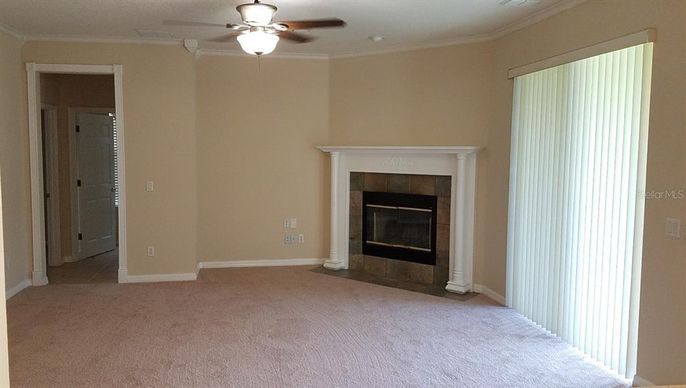 Empty room, Fireplace, Interior