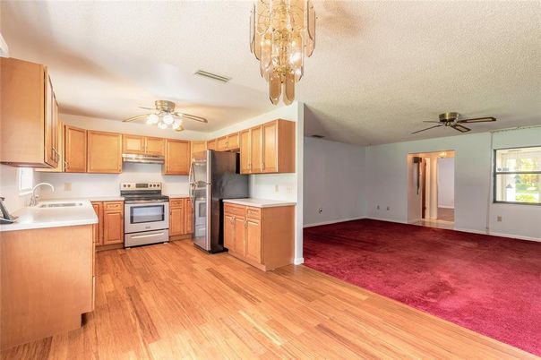 Chandelier, Interior, Kitchen, Wood Texture Flooring