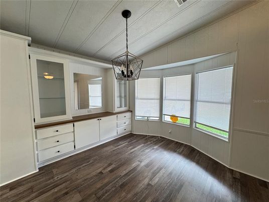 Chandelier, Empty room, Interior, Pendant Lights, Wood Texture Flooring