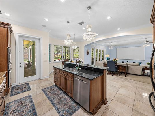 Chandelier, Dining room, Interior, Kitchen, Living room, Pendant Lights, Recessed Lighting