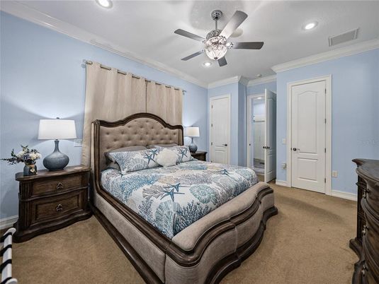 Bedroom, Interior, Recessed Lighting