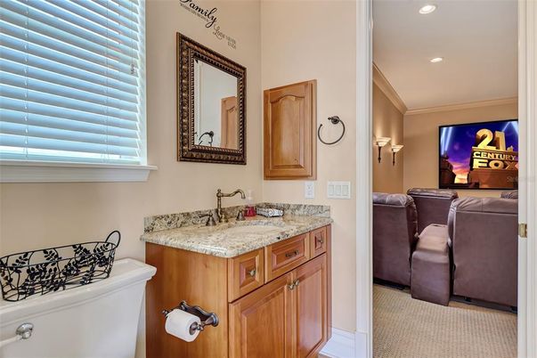 Bathroom, Home Theatre Room, Interior, Recessed Lighting