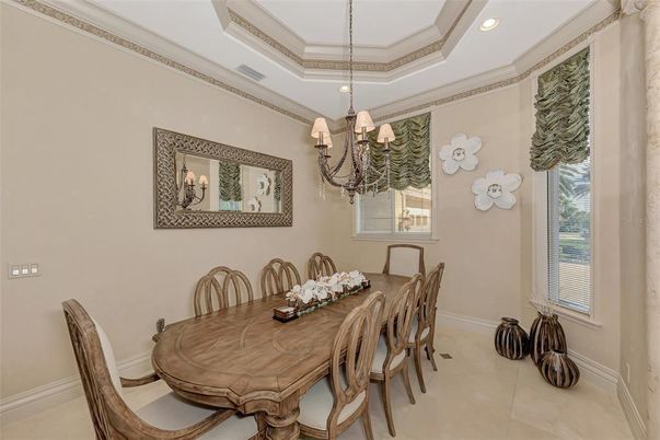 Chandelier, Dining room, Interior, Recessed Lighting