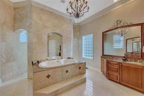 Bathroom, Chandelier, Interior