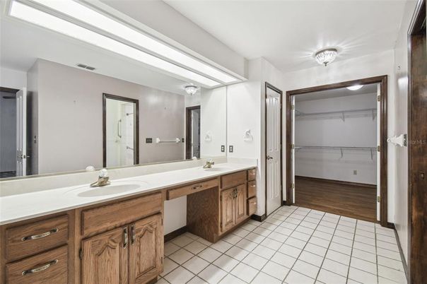 Bathroom, Dual Sink Vanities, Interior, Wood Texture Flooring