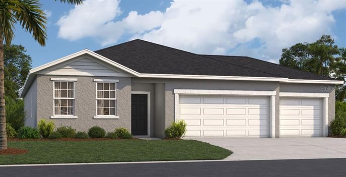 Attached, Exterior, Facade, Ranch