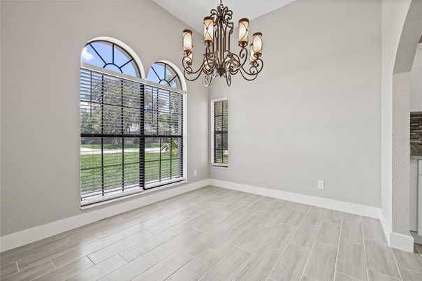 Chandelier, Empty room, Interior, Wood Texture Flooring