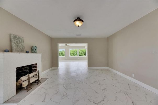 Empty room, Fireplace, Interior, Marble