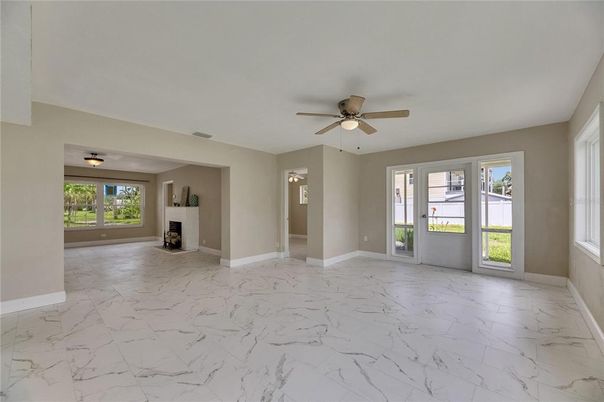 Empty room, Fireplace, Interior, Marble