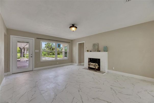Empty room, Fireplace, Interior, Marble