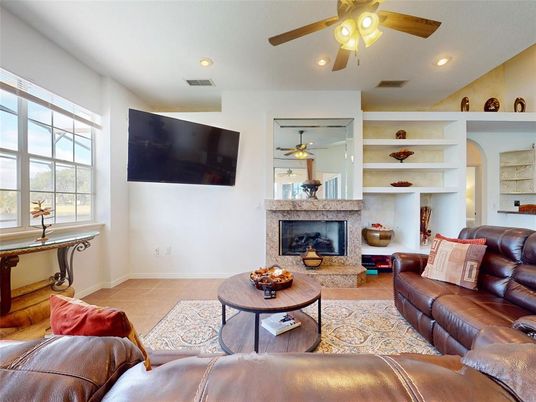 Fireplace, Interior, Living room, Recessed Lighting