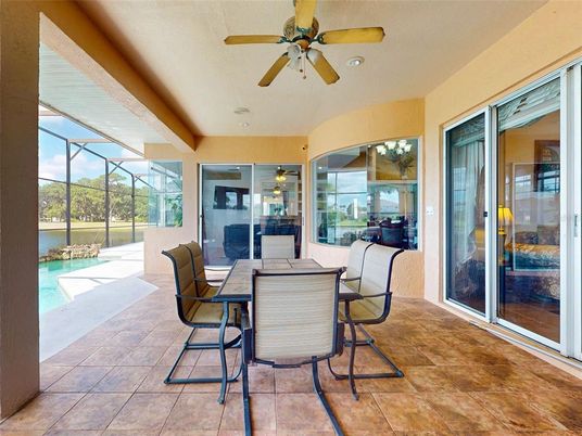 Dining room, Glass Ceilings, Interior, Pool, Recessed Lighting, Sun Room, Water