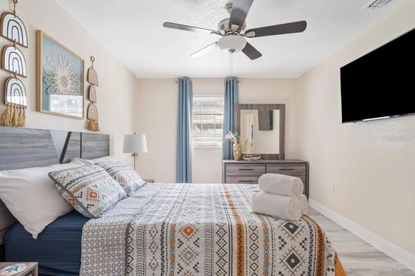 Bedroom, Interior, Wood Texture Flooring