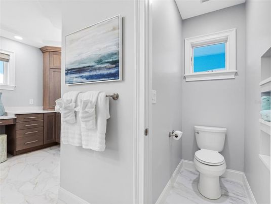 Bathroom, Interior, Marble, Recessed Lighting