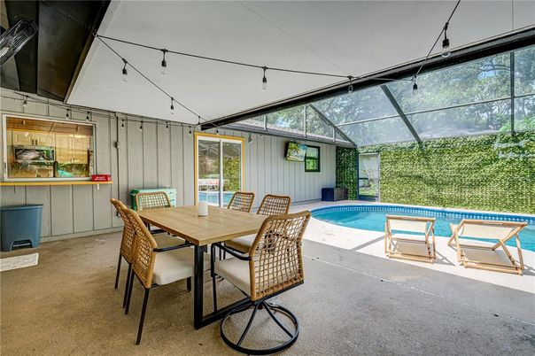 Dining room, Glass Ceilings, Interior, Pool, Sun Room