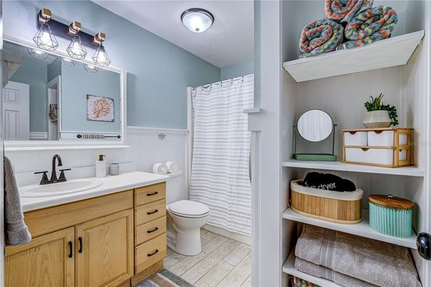 Bathroom, Interior, Wood Texture Flooring