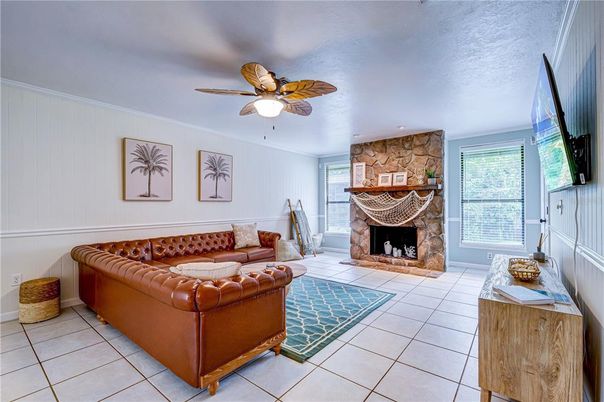 Fireplace, Interior, Living room, Stone Walls