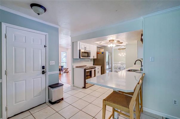 Interior, Kitchen, Wood Texture Flooring