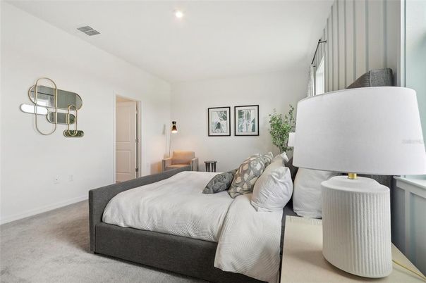 Bedroom, Interior, Recessed Lighting