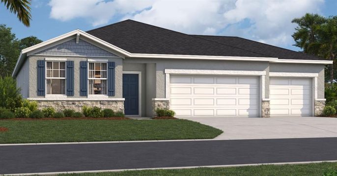 Attached, Exterior, Facade, Ranch