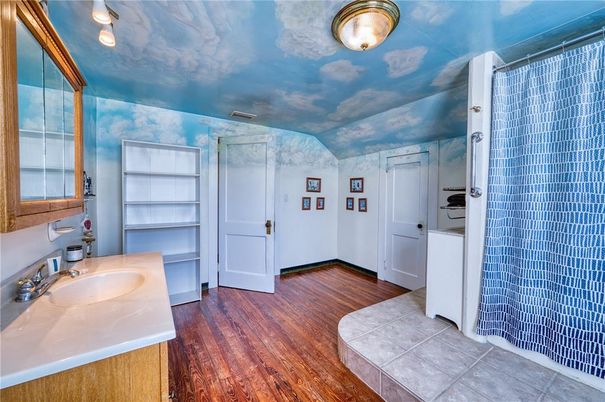 Bathroom, Interior, Wood Texture Flooring