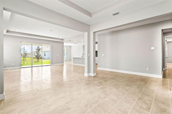 Empty room, Interior, Kitchen, Recessed Lighting
