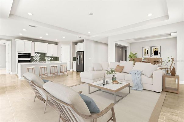 Interior, Kitchen, Living room, Recessed Lighting, Stainless Steel Appliances