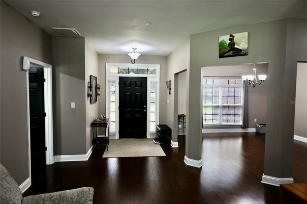 Chandelier, Interior, Wood Texture Flooring