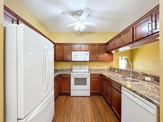 Interior, Kitchen, Wood Texture Flooring