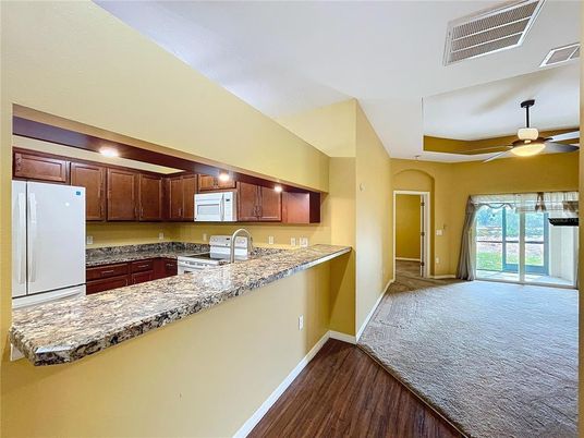 Interior, Kitchen, Wood Texture Flooring