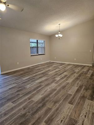 Chandelier, Empty room, Interior, Wood Texture Flooring
