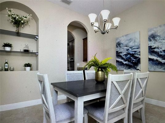 Chandelier, Dining room, Interior