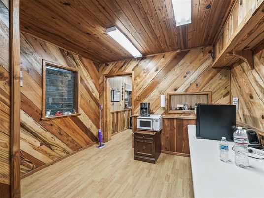 Home Office, Interior, Wooden Ceilings, Wood Texture Flooring, Wooden Walls