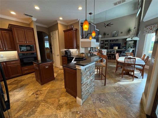 Dining room, Interior, Kitchen, Pendant Lights, Recessed Lighting