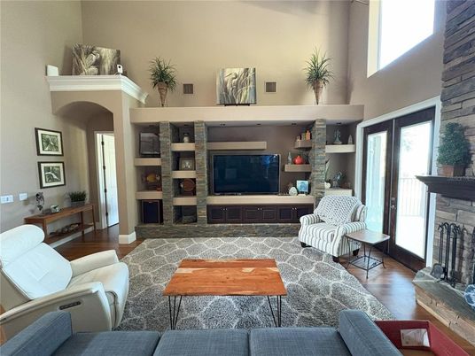 Fireplace, Interior, Living room, Wood Texture Flooring