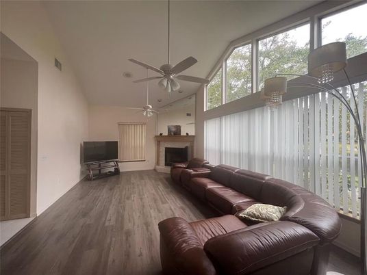 Fireplace, Interior, Living room, Wood Texture Flooring