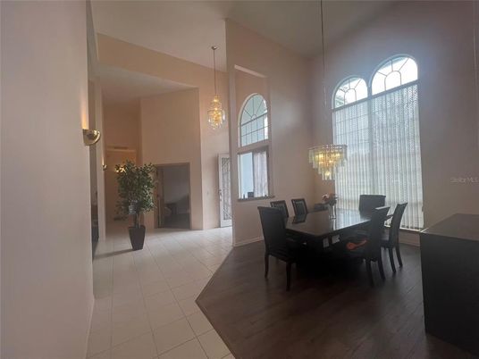 Dining room, Interior, Pendant Lights