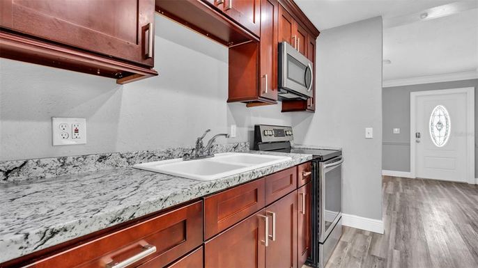 Interior, Kitchen, Wood Texture Flooring