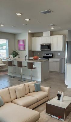 Dining room, Interior, Kitchen, Living room, Recessed Lighting, Stainless Steel Appliances