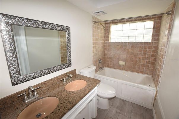 Bathroom, Dual Sink Vanities, Interior, Wood Texture Flooring