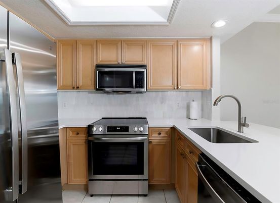 Interior, Kitchen, Recessed Lighting, Stainless Steel Appliances