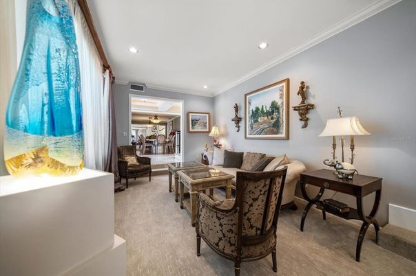 Interior, Living room, Recessed Lighting