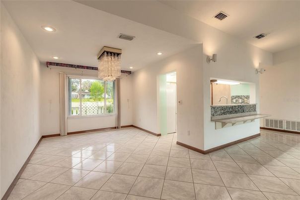 Chandelier, Empty room, Interior, Recessed Lighting