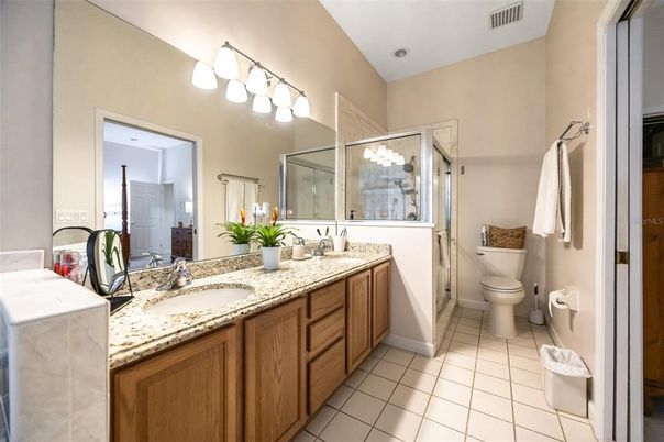 Bathroom, Dual Sink Vanities, Glass Shower, Interior