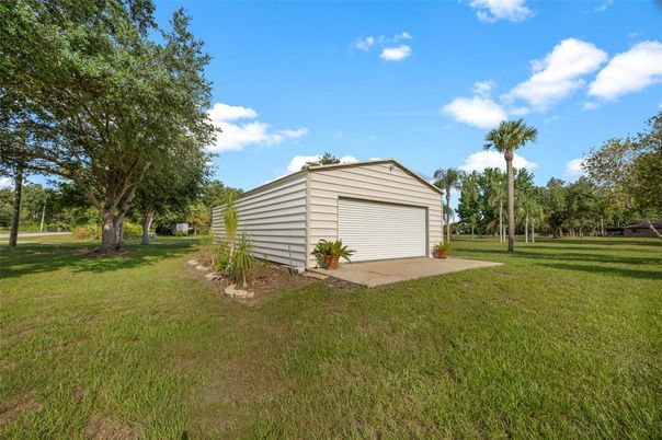 Backyard, Detached Garage, Exterior