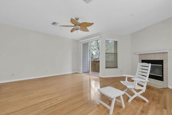 Empty room, Fireplace, Interior, Wood Texture Flooring