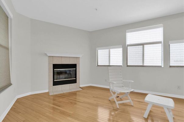 Empty room, Fireplace, Interior, Wood Texture Flooring