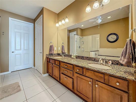 Bathroom, Dual Sink Vanities, Interior, Recessed Lighting