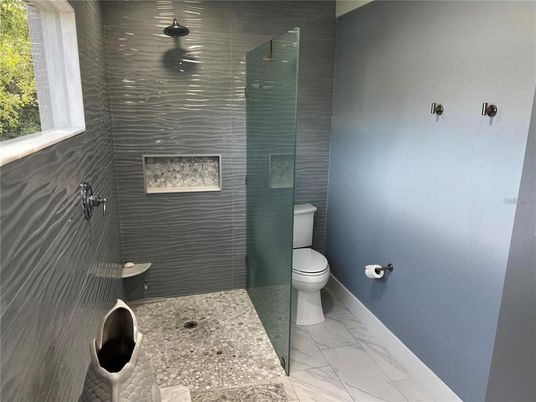 Bathroom, Glass Shower, Interior, Marble